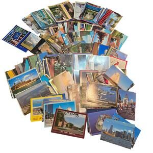 Lot of 370 Vintage Topographical Postcards from the USA Great Condition in Box